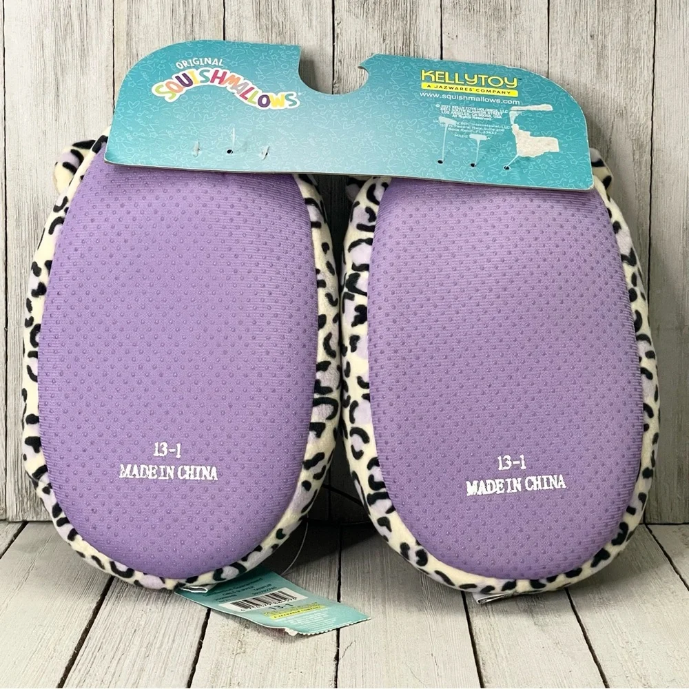 SQUISHMALLOWS Youth Leopard Cheetah Slippers